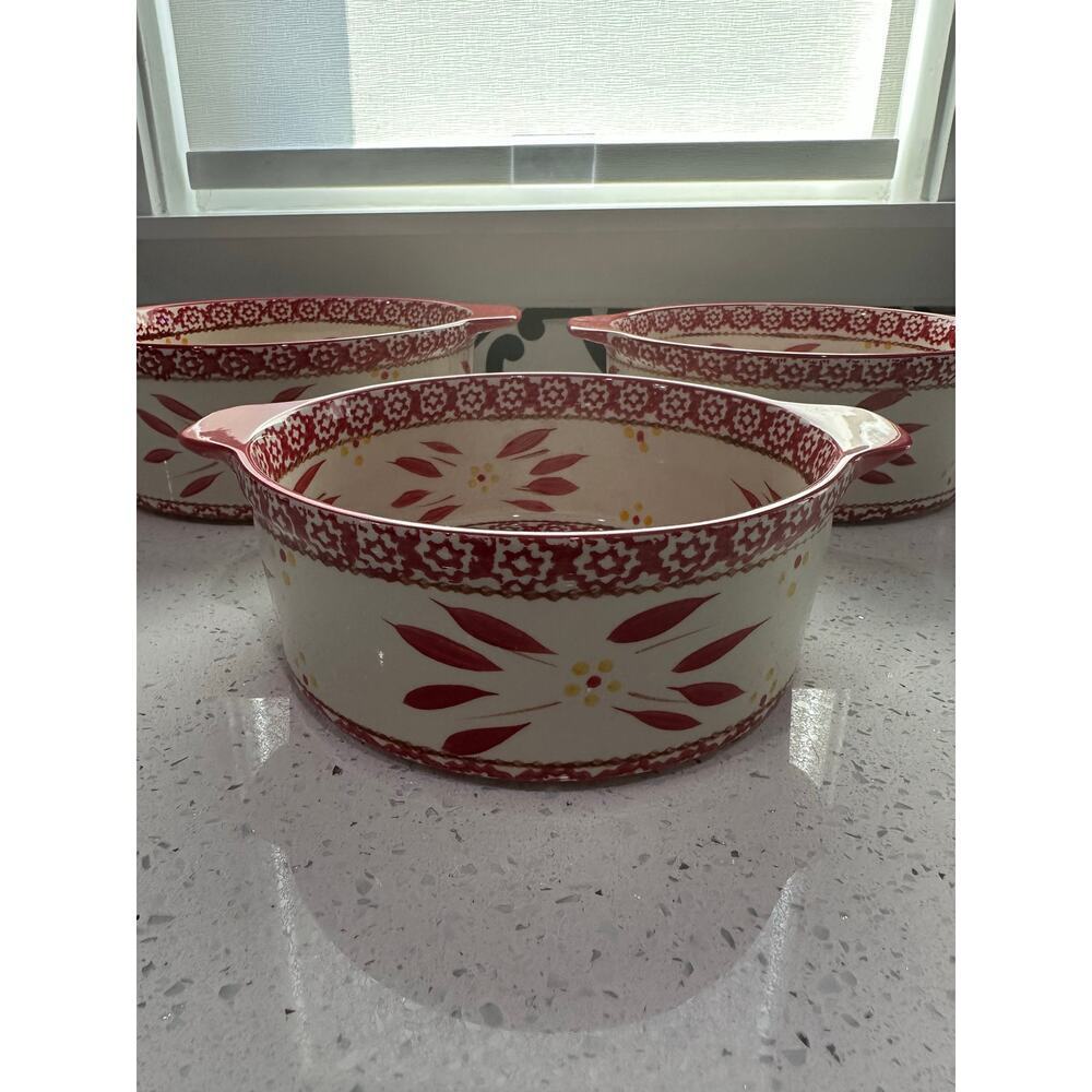 Set of 3 Temptations Tara Old World Orange Round 1.5, 2 and 2.5 Quart Casserole - Picture 2 of 6